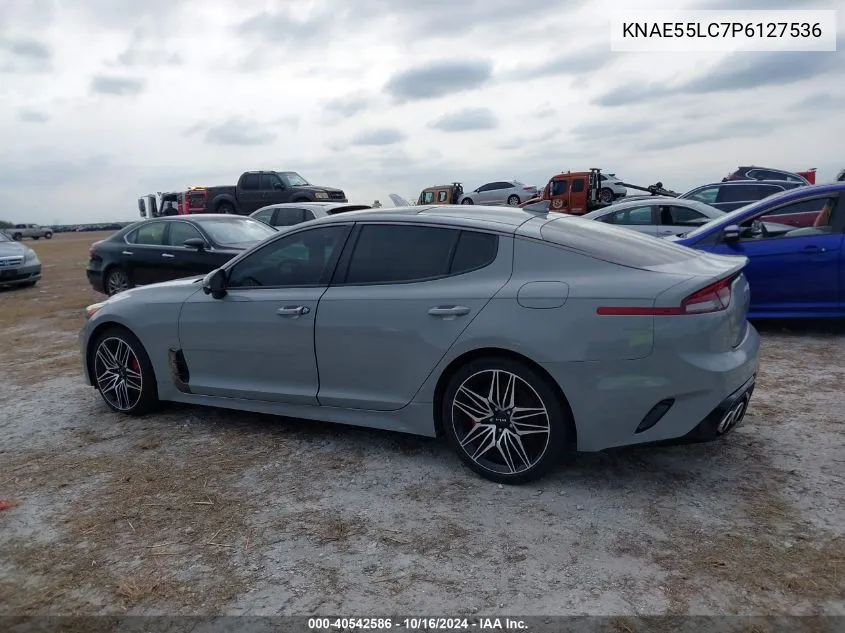 2023 Kia Stinger Gt2 VIN: KNAE55LC7P6127536 Lot: 40542586