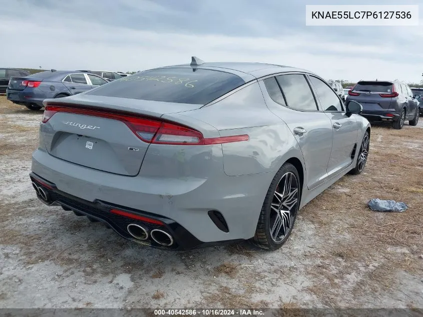 2023 Kia Stinger Gt2 VIN: KNAE55LC7P6127536 Lot: 40542586