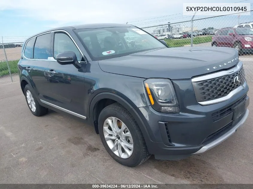 2020 Kia Telluride Lx VIN: 5XYP2DHC0LG010945 Lot: 39634224