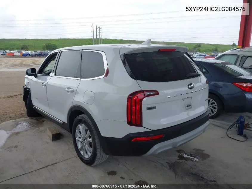 2020 Kia Telluride Lx VIN: 5XYP24HC2LG084576 Lot: 39766915