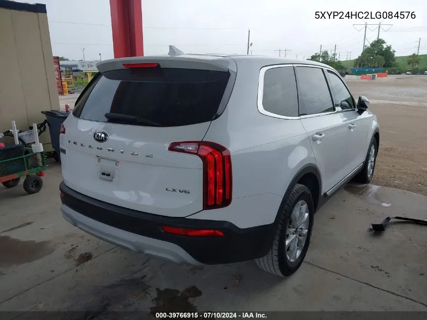 2020 Kia Telluride Lx VIN: 5XYP24HC2LG084576 Lot: 39766915