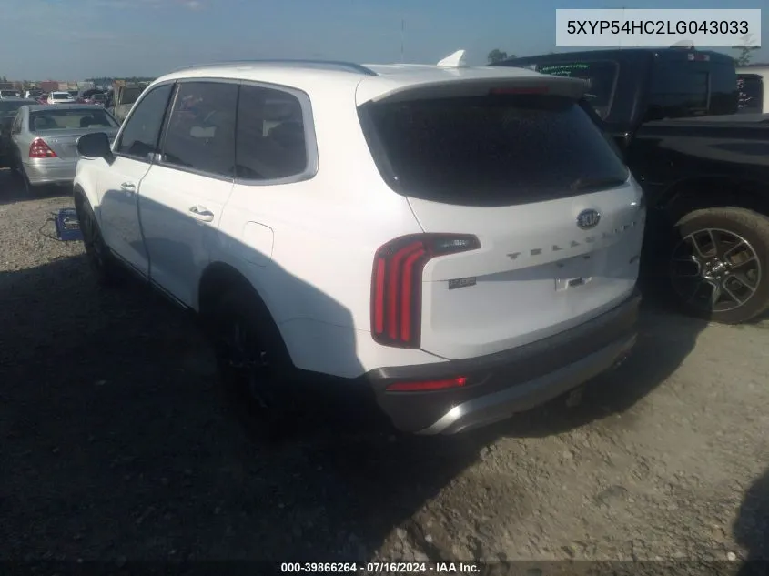 2020 Kia Telluride Sx VIN: 5XYP54HC2LG043033 Lot: 39866264