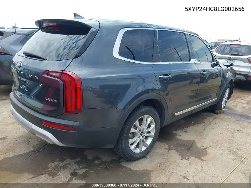 2020 Kia Telluride Lx VIN: 5XYP24HC8LG002656 Lot: 39880368