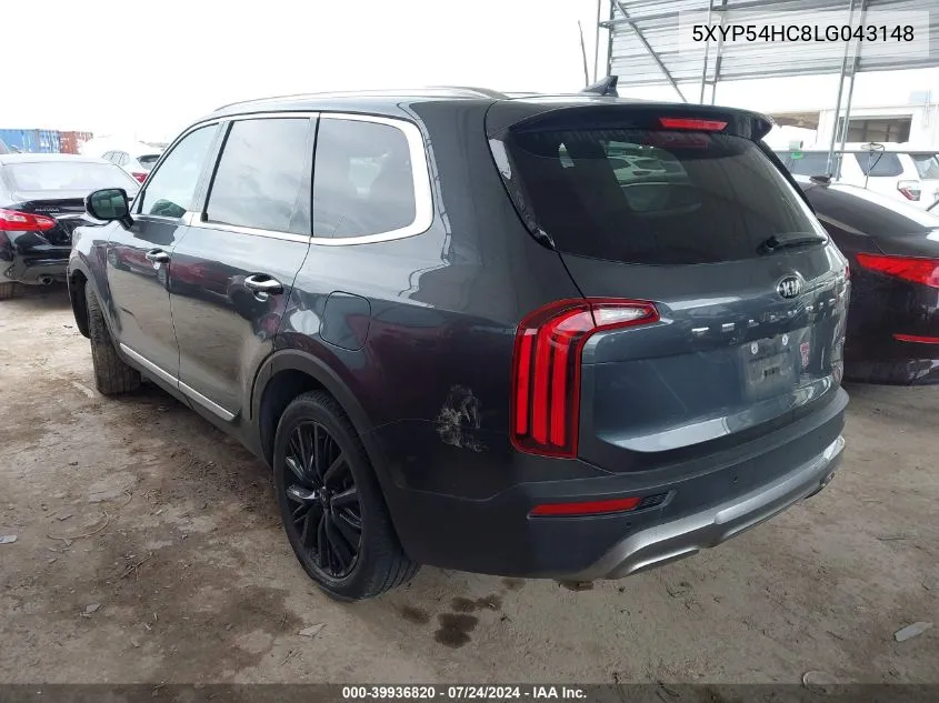 5XYP54HC8LG043148 2020 Kia Telluride Sx