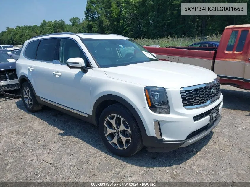 2020 Kia Telluride Ex VIN: 5XYP34HC3LG001668 Lot: 39979316