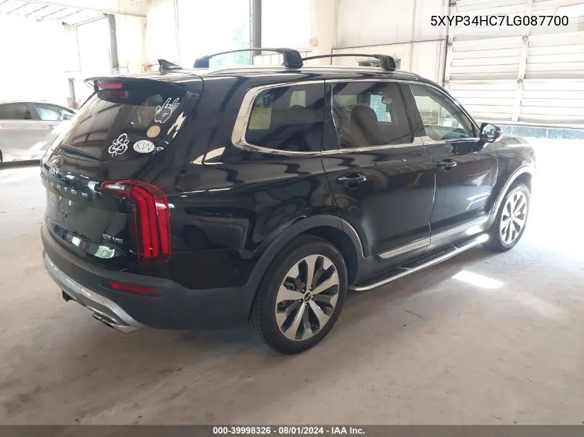 2020 Kia Telluride Ex VIN: 5XYP34HC7LG087700 Lot: 39998326