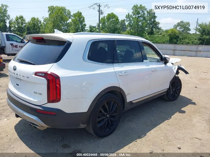 2020 Kia Telluride Sx VIN: 5XYP5DHC1LG074919 Lot: 40024445