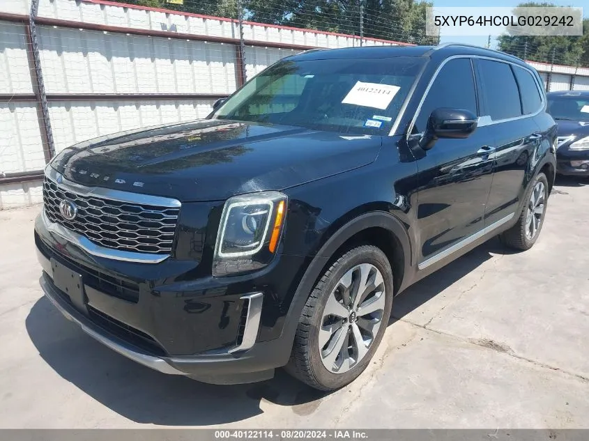 2020 Kia Telluride S VIN: 5XYP64HC0LG029242 Lot: 40122114