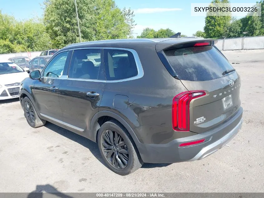 2020 Kia Telluride Sx VIN: 5XYP5DHC3LG003236 Lot: 40147209