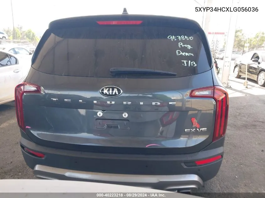 2020 Kia Telluride Ex VIN: 5XYP34HCXLG056036 Lot: 40223218