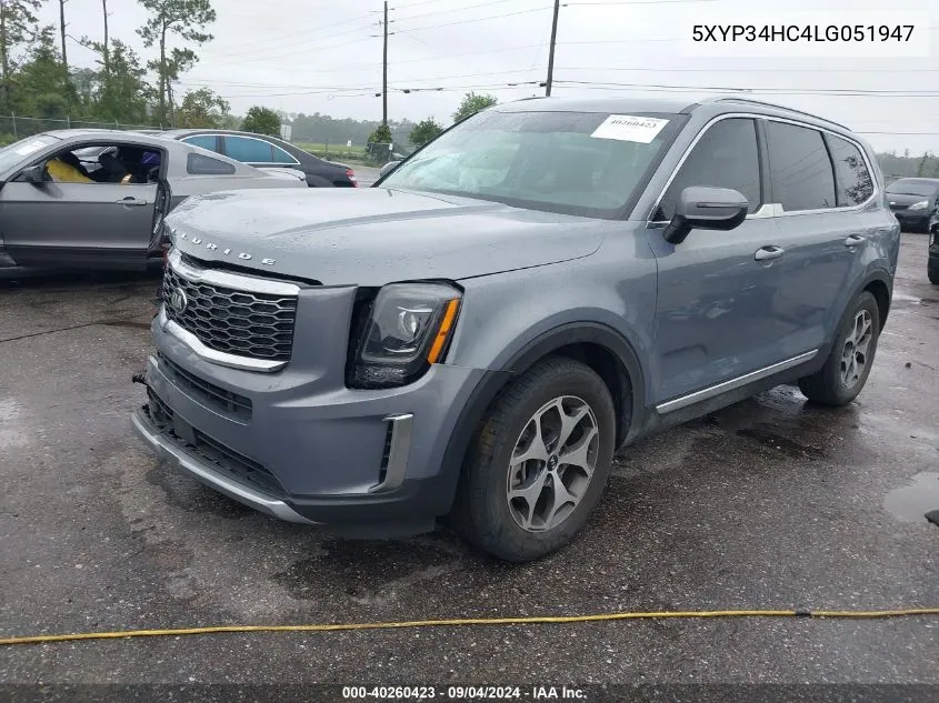 2020 Kia Telluride Ex VIN: 5XYP34HC4LG051947 Lot: 40260423