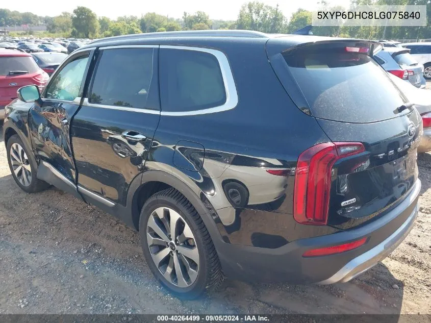 2020 Kia Telluride S VIN: 5XYP6DHC8LG075840 Lot: 40264499