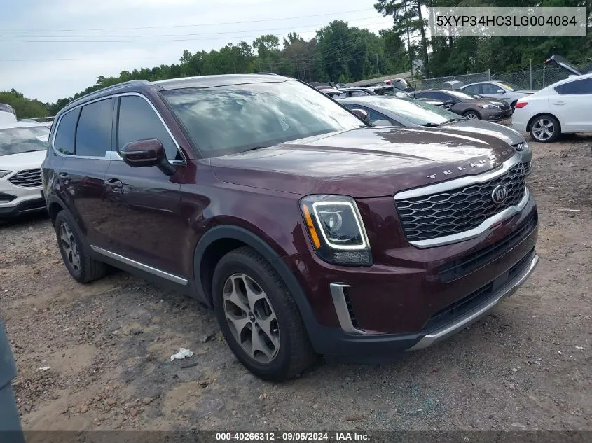 2020 Kia Telluride Ex VIN: 5XYP34HC3LG004084 Lot: 40266312