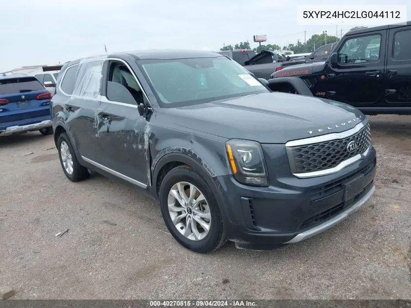 2020 Kia Telluride Lx VIN: 5XYP24HC2LG044112 Lot: 40270815