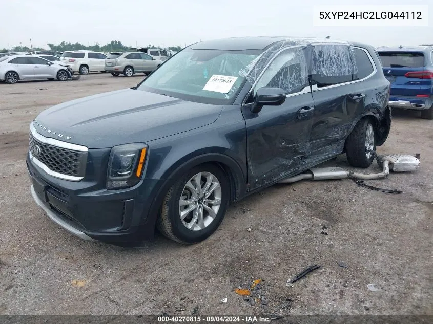 2020 Kia Telluride Lx VIN: 5XYP24HC2LG044112 Lot: 40270815