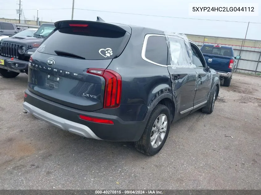 2020 Kia Telluride Lx VIN: 5XYP24HC2LG044112 Lot: 40270815