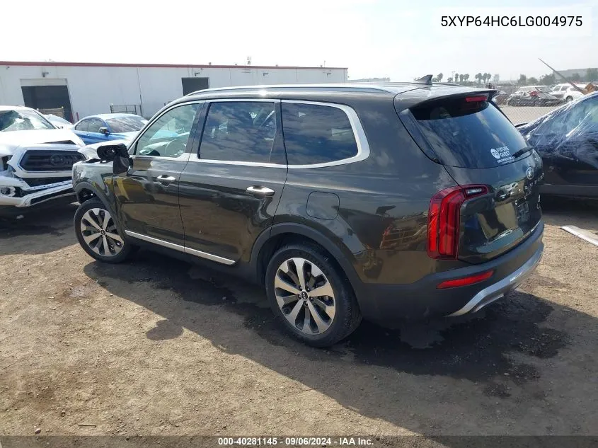 2020 Kia Telluride S VIN: 5XYP64HC6LG004975 Lot: 40281145