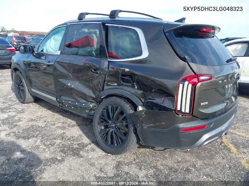 2020 Kia Telluride Sx VIN: 5XYP5DHC3LG048323 Lot: 40322581