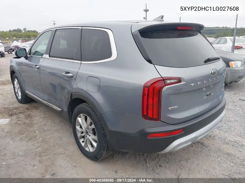 2020 Kia Telluride Lx VIN: 5XYP2DHC1LG027608 Lot: 40359050