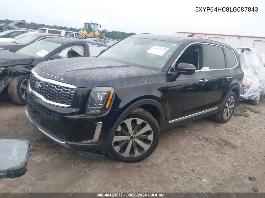 2020 Kia Telluride S VIN: 5XYP64HC8LG087843 Lot: 40423277