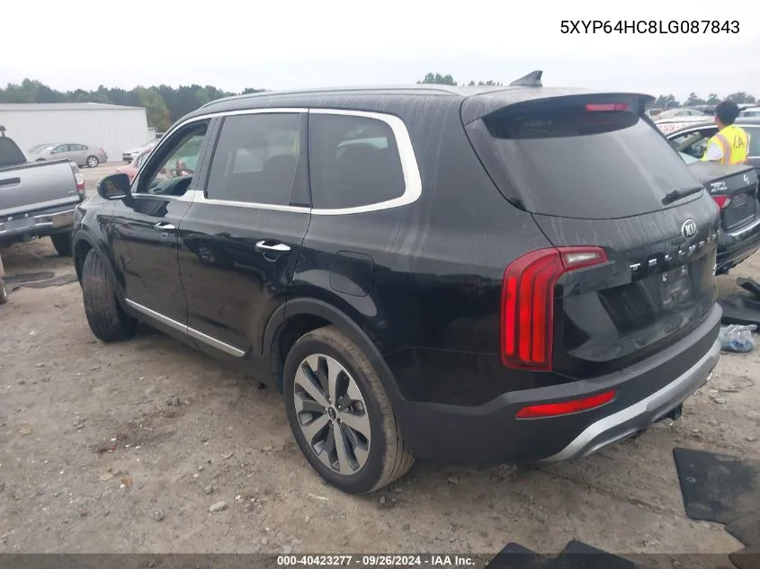 2020 Kia Telluride S VIN: 5XYP64HC8LG087843 Lot: 40423277