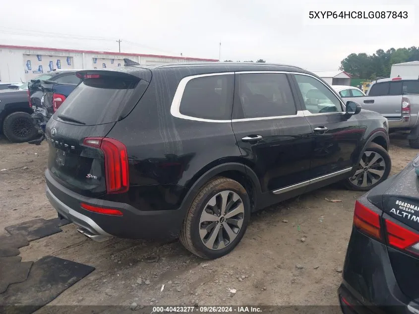 2020 Kia Telluride S VIN: 5XYP64HC8LG087843 Lot: 40423277