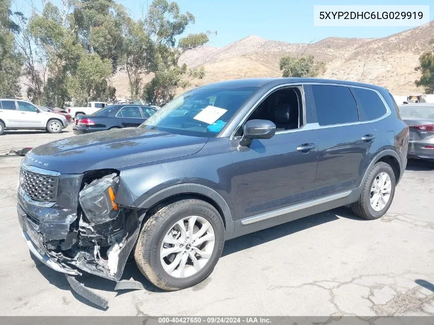 2020 Kia Telluride Lx VIN: 5XYP2DHC6LG029919 Lot: 40427650