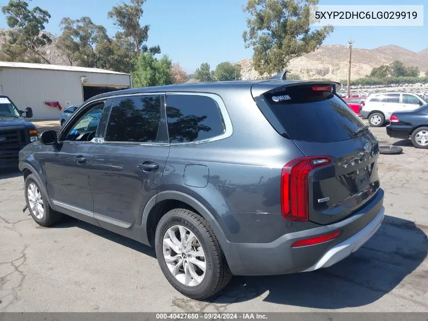 2020 Kia Telluride Lx VIN: 5XYP2DHC6LG029919 Lot: 40427650