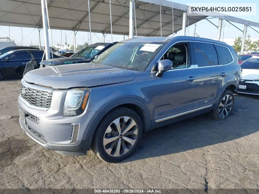 2020 Kia Telluride S VIN: 5XYP64HC5LG025851 Lot: 40435293