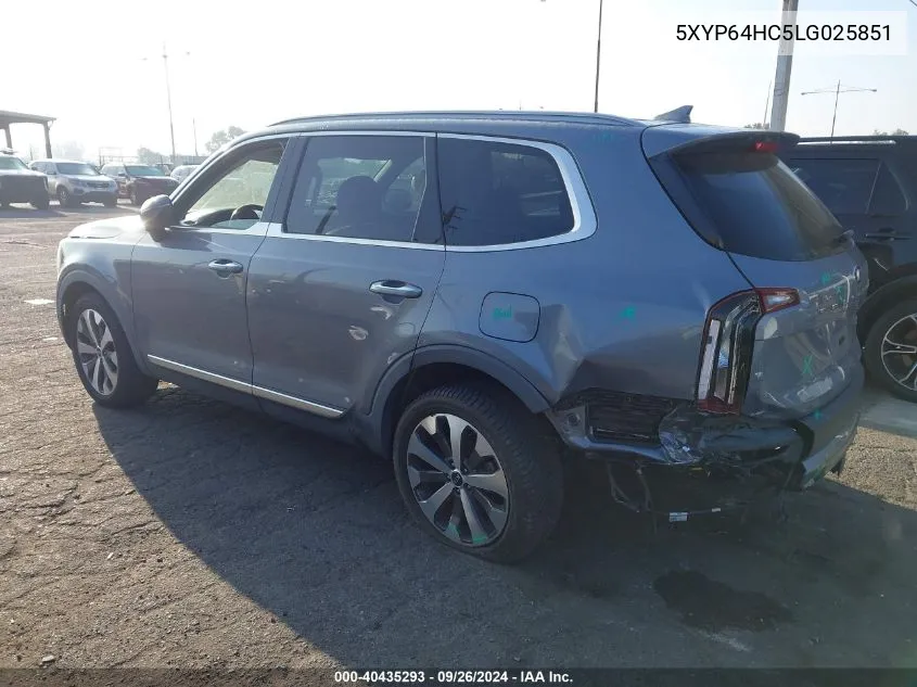 2020 Kia Telluride S VIN: 5XYP64HC5LG025851 Lot: 40435293