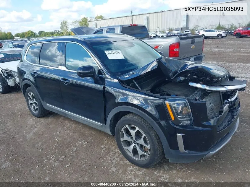 2020 Kia Telluride Ex VIN: 5XYP34HC5LG035093 Lot: 40440200