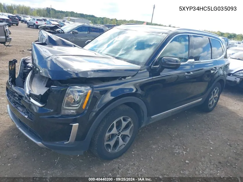 2020 Kia Telluride Ex VIN: 5XYP34HC5LG035093 Lot: 40440200