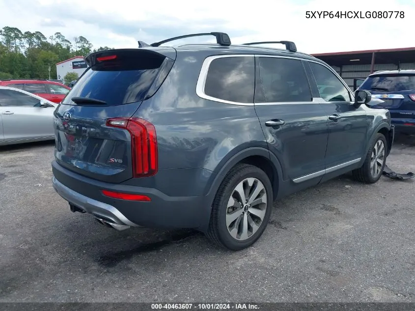 2020 Kia Telluride S VIN: 5XYP64HCXLG080778 Lot: 40463607