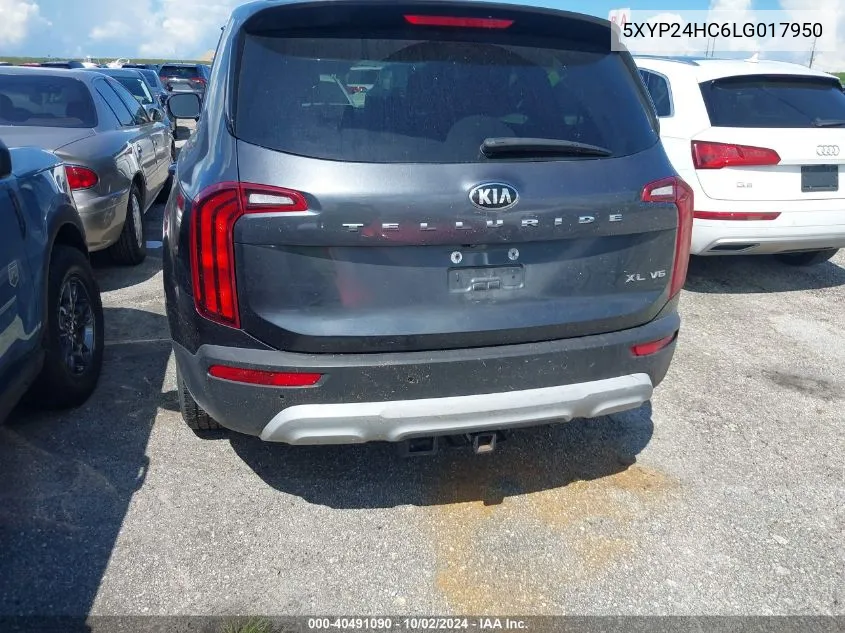 2020 Kia Telluride Lx VIN: 5XYP24HC6LG017950 Lot: 40491090