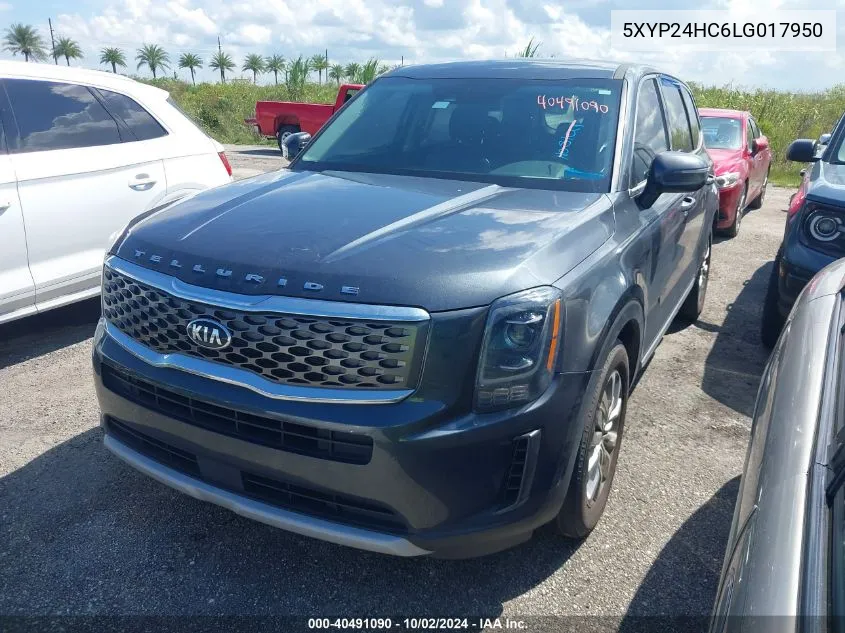 2020 Kia Telluride Lx VIN: 5XYP24HC6LG017950 Lot: 40491090