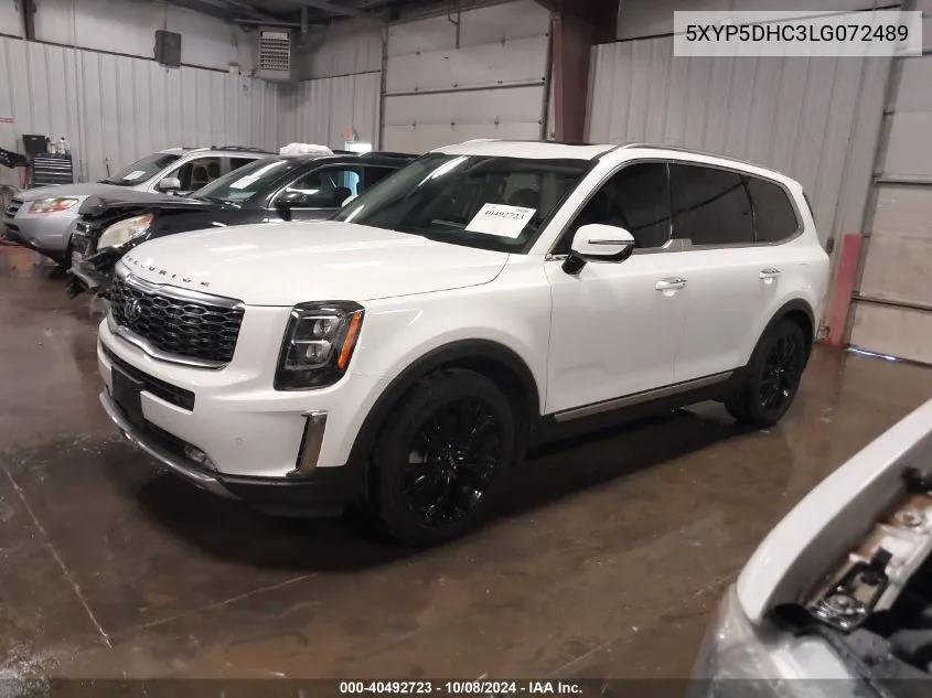 2020 Kia Telluride Sx VIN: 5XYP5DHC3LG072489 Lot: 40492723