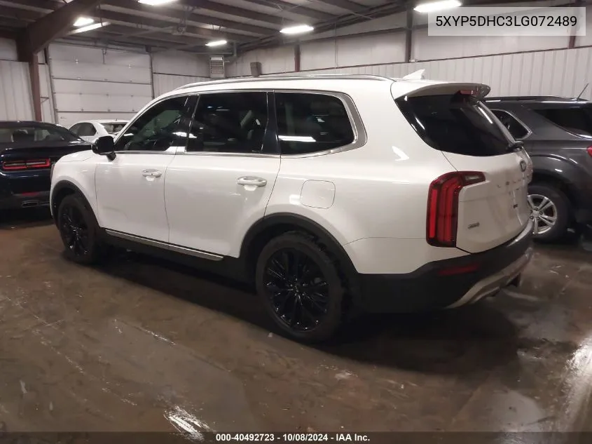 2020 Kia Telluride Sx VIN: 5XYP5DHC3LG072489 Lot: 40492723