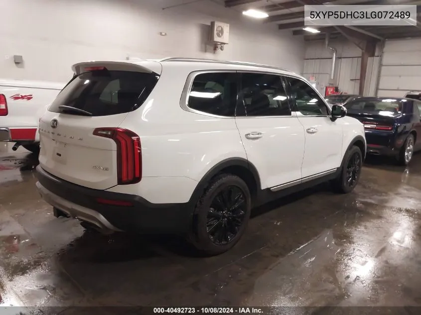 2020 Kia Telluride Sx VIN: 5XYP5DHC3LG072489 Lot: 40492723