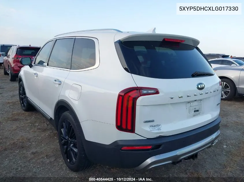 2020 Kia Telluride Sx VIN: 5XYP5DHCXLG017330 Lot: 40544425