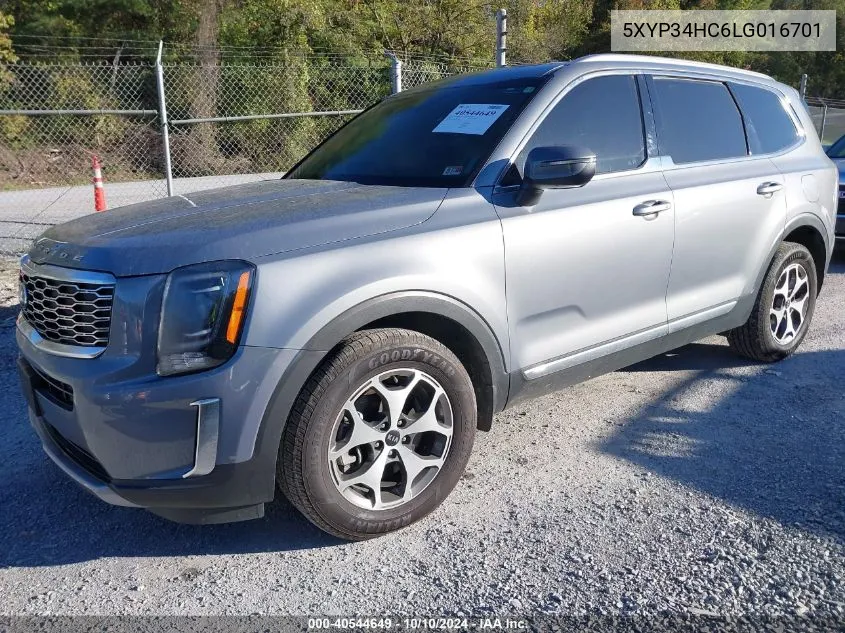 2020 Kia Telluride Ex VIN: 5XYP34HC6LG016701 Lot: 40544649