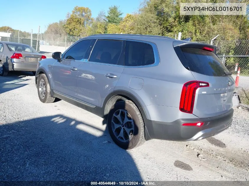 2020 Kia Telluride Ex VIN: 5XYP34HC6LG016701 Lot: 40544649