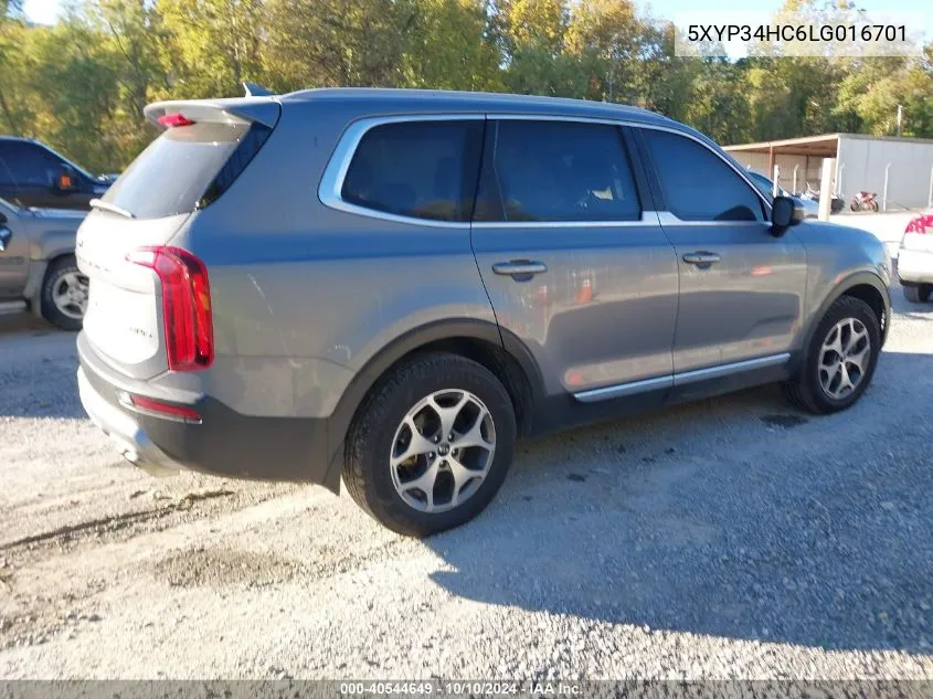 2020 Kia Telluride Ex VIN: 5XYP34HC6LG016701 Lot: 40544649