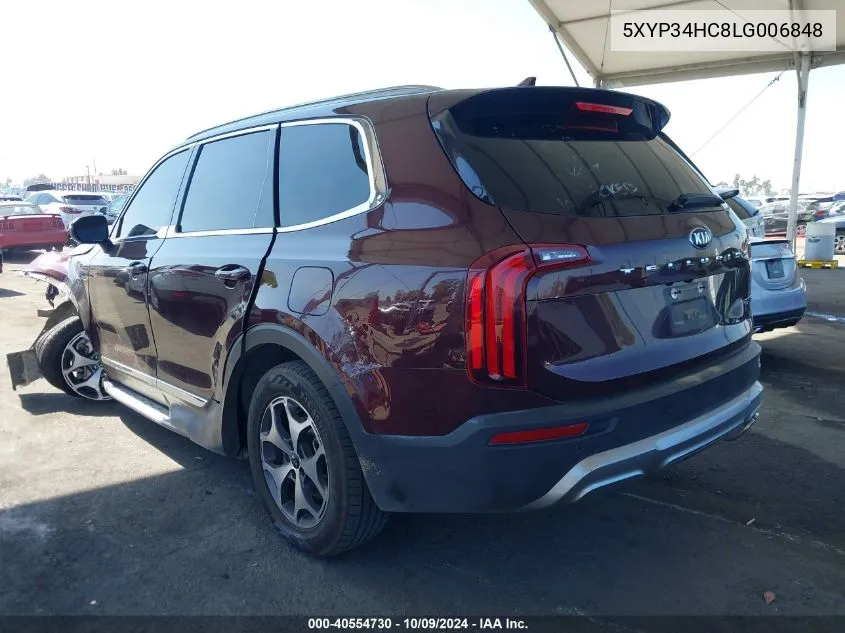 2020 Kia Telluride Ex VIN: 5XYP34HC8LG006848 Lot: 40554730