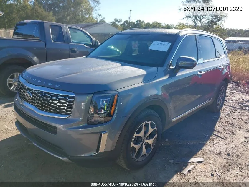 2020 Kia Telluride Ex VIN: 5XYP34HC7LG012320 Lot: 40557456