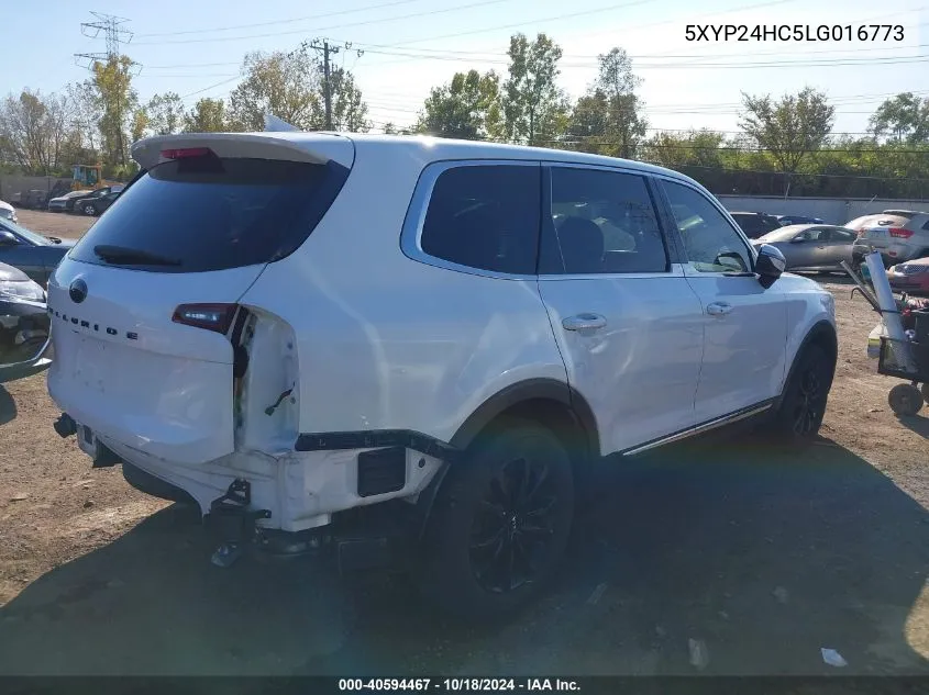 2020 Kia Telluride Lx VIN: 5XYP24HC5LG016773 Lot: 40594467