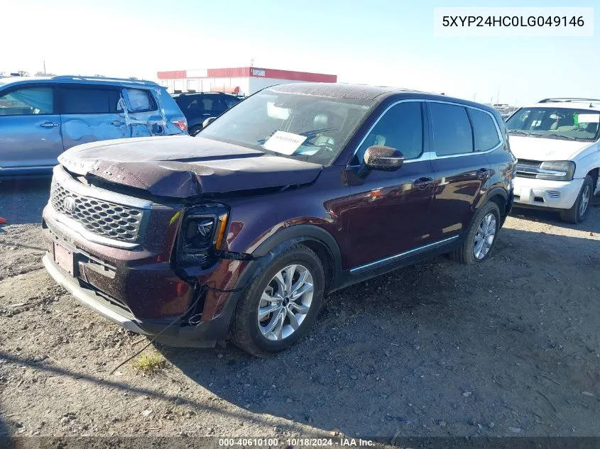 2020 Kia Telluride Lx VIN: 5XYP24HC0LG049146 Lot: 40610100