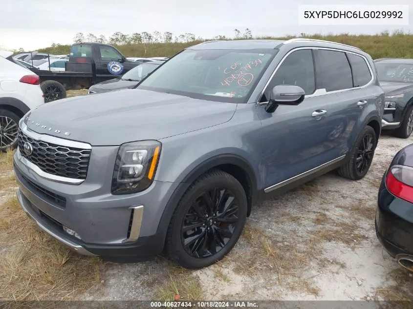 2020 Kia Telluride Sx VIN: 5XYP5DHC6LG029992 Lot: 40627434