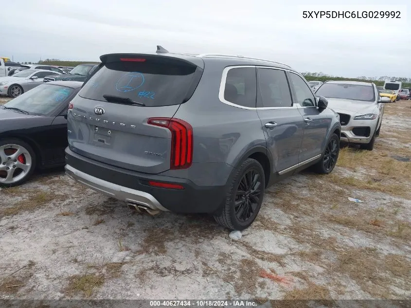 2020 Kia Telluride Sx VIN: 5XYP5DHC6LG029992 Lot: 40627434