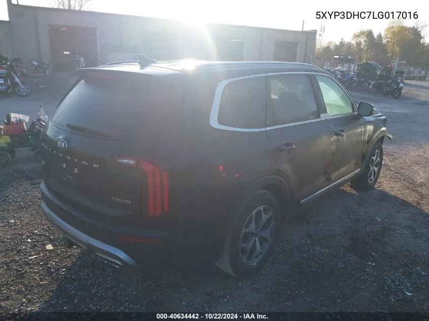 2020 Kia Telluride Ex VIN: 5XYP3DHC7LG017016 Lot: 40634442