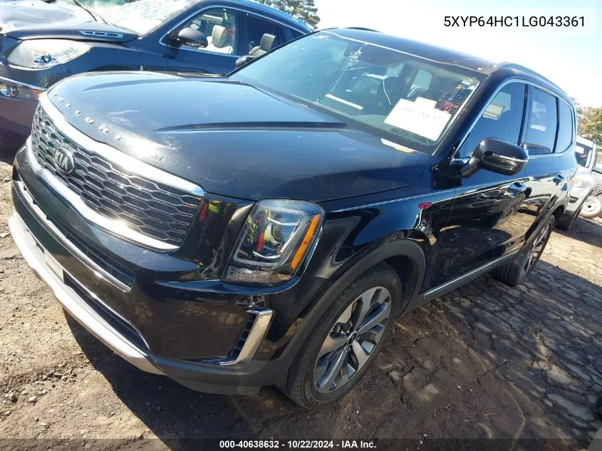 2020 Kia Telluride S VIN: 5XYP64HC1LG043361 Lot: 40638632